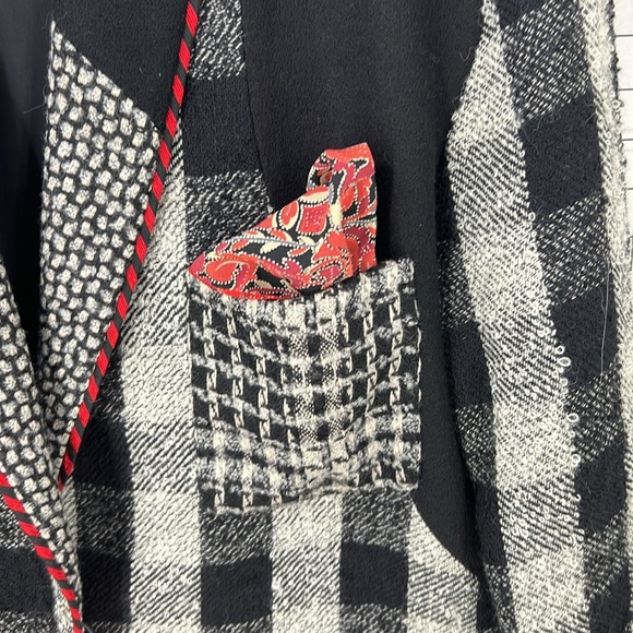 Canvas backs Lutton & horsField vintage check print art wear wool blend blazer M - Picture 7 of 14